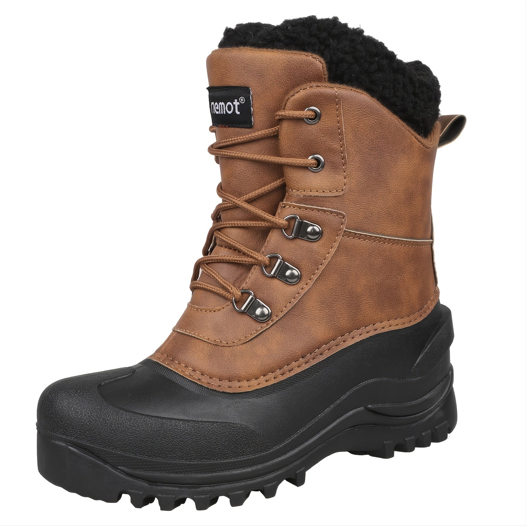 RIEMOT Men's High Quality All-Season Snow Boots with Warm Fleece - Heavy-Duty & TPR Sole, Non-Slip Traction Boots Suitable for Hiking, Trekking, Gardening - Winter/Summer/Fall/Outdoor Footwear