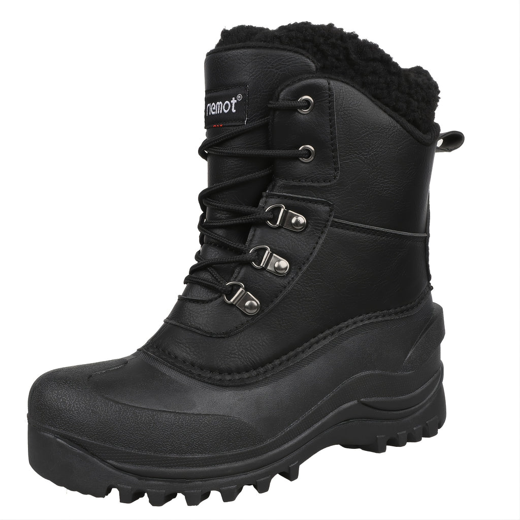 RIEMOT Men's High Quality All-Season Snow Boots with Warm Fleece - Heavy-Duty & TPR Sole, Non-Slip Traction Boots Suitable for Hiking, Trekking, Gardening - Winter/Summer/Fall/Outdoor Footwear
