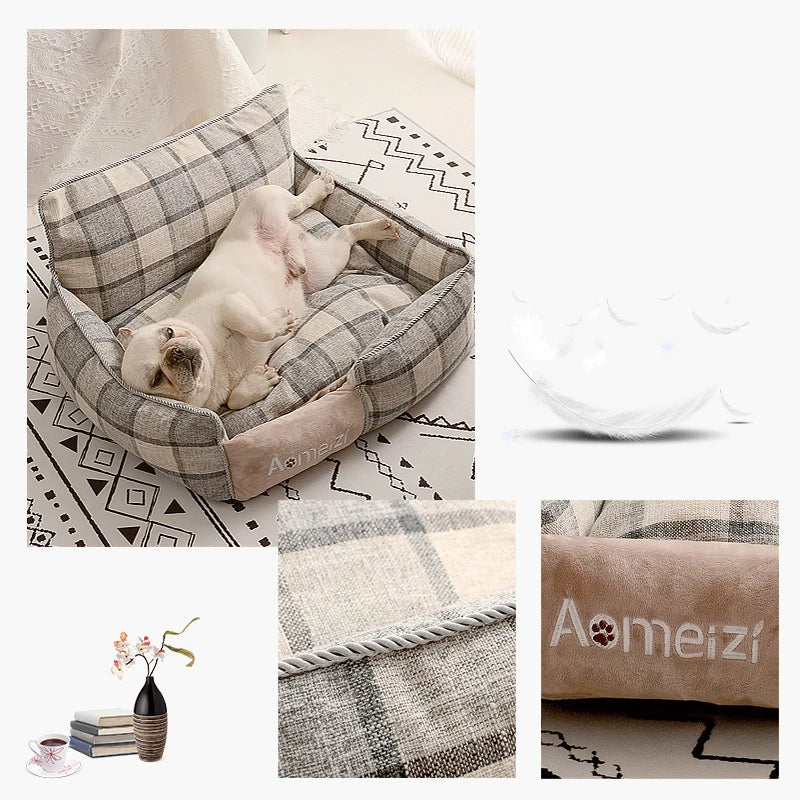 All Seasons Dog House Washable Cotton Puppy Sofa Kennel Pet Products