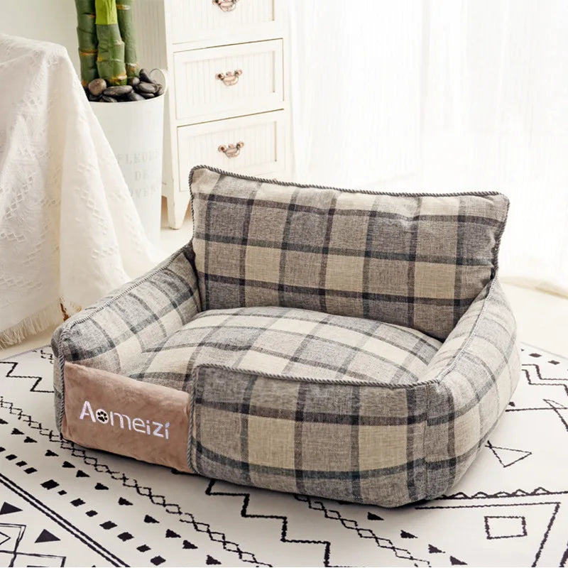 All Seasons Dog House Washable Cotton Puppy Sofa Kennel Pet Products
