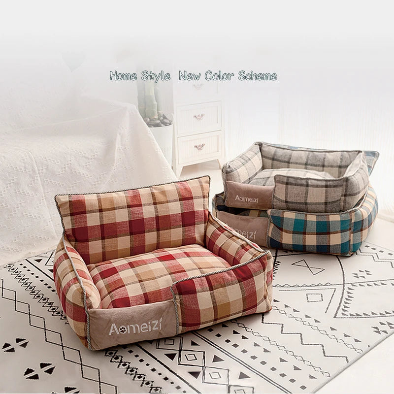 All Seasons Dog House Washable Cotton Puppy Sofa Kennel Pet Products