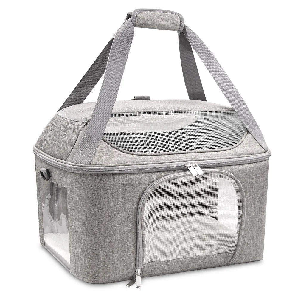 Dog Backpack Breathable Pet Portable Foldable Carrier Bag Travel Airline Approved Transport Bag For Small Dogs And Cats Outgoing