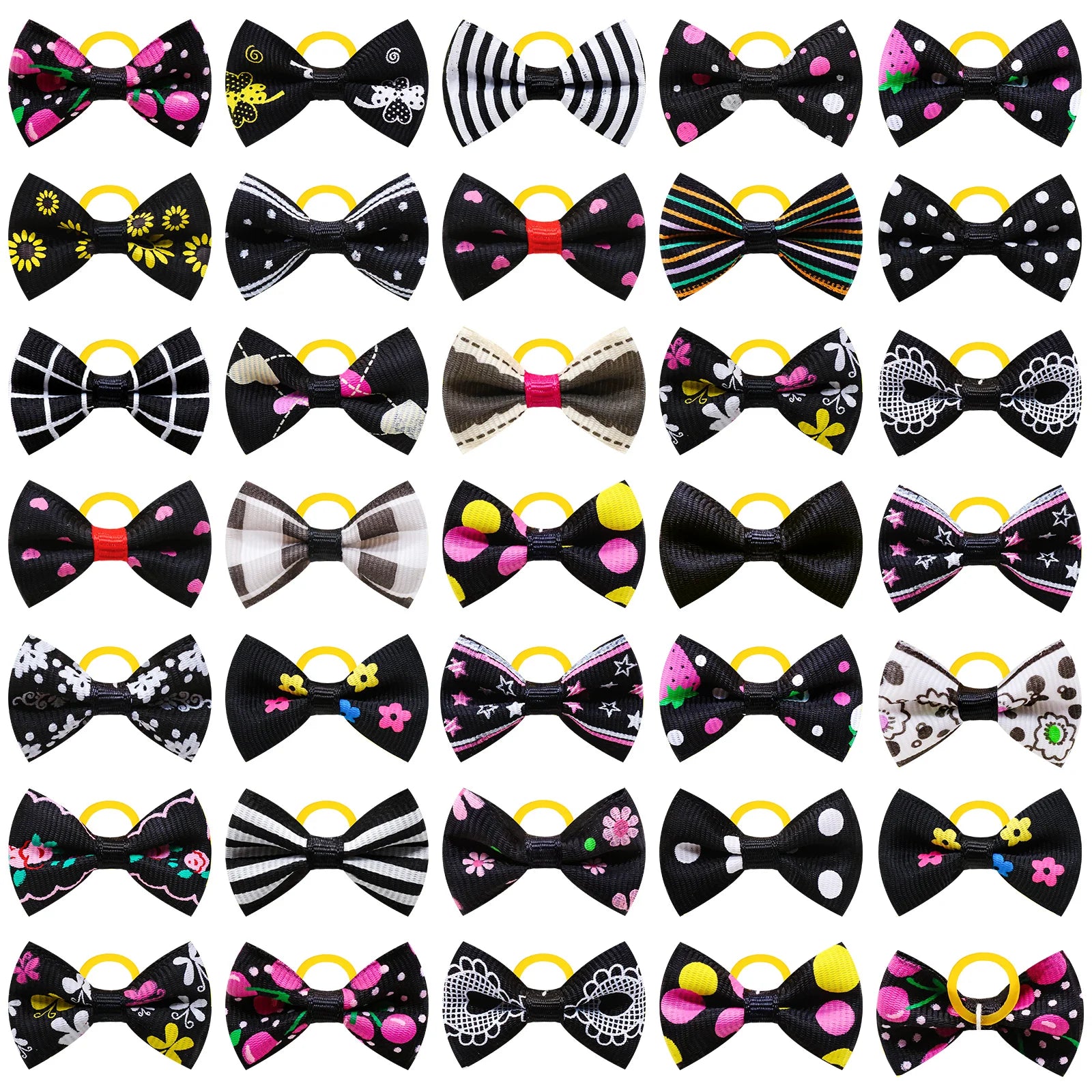 10/20/30PCS Pet Hair Accessories Bows Puppy  Grooming Bows Mix Colours Decorate Hair for Small Dog Hair Rubber Band Dog Supplier
