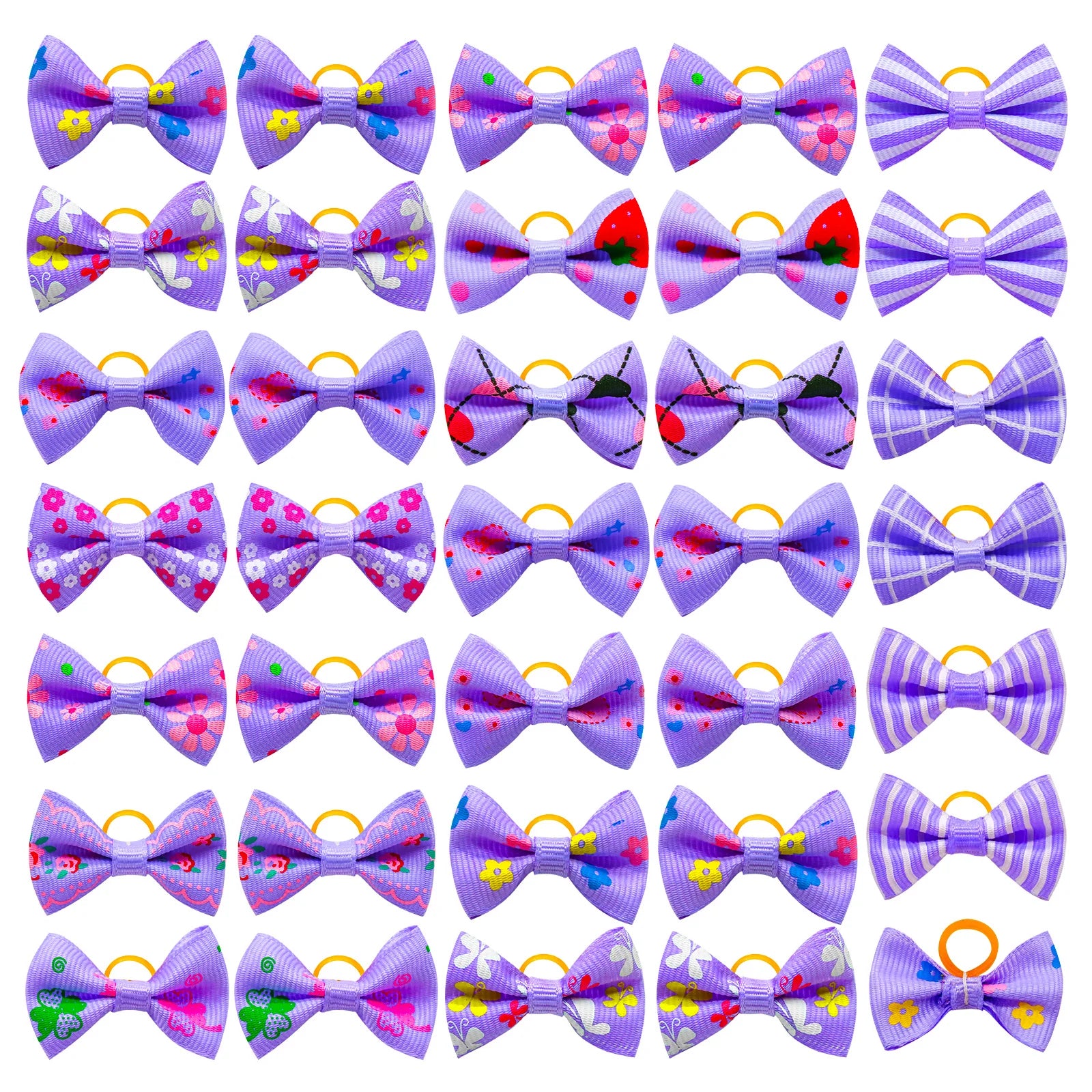 10/20/30PCS Pet Hair Accessories Bows Puppy  Grooming Bows Mix Colours Decorate Hair for Small Dog Hair Rubber Band Dog Supplier