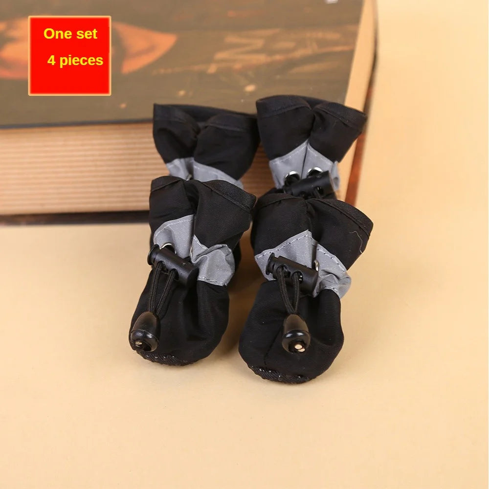 4pcs Water-Resistant Dog Shoes For Small Dogs - Protect Your Pet's Paws