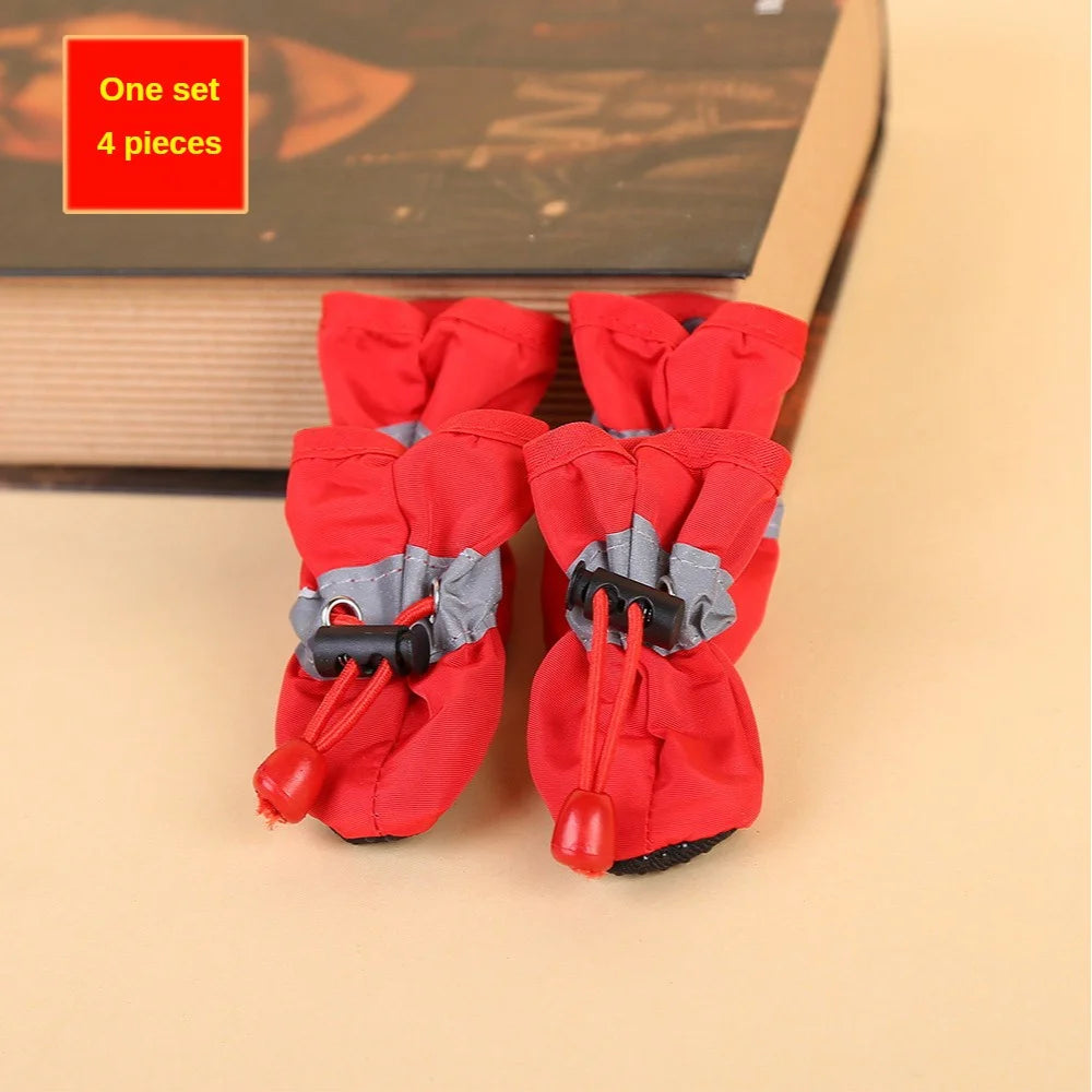 4pcs Water-Resistant Dog Shoes For Small Dogs - Protect Your Pet's Paws