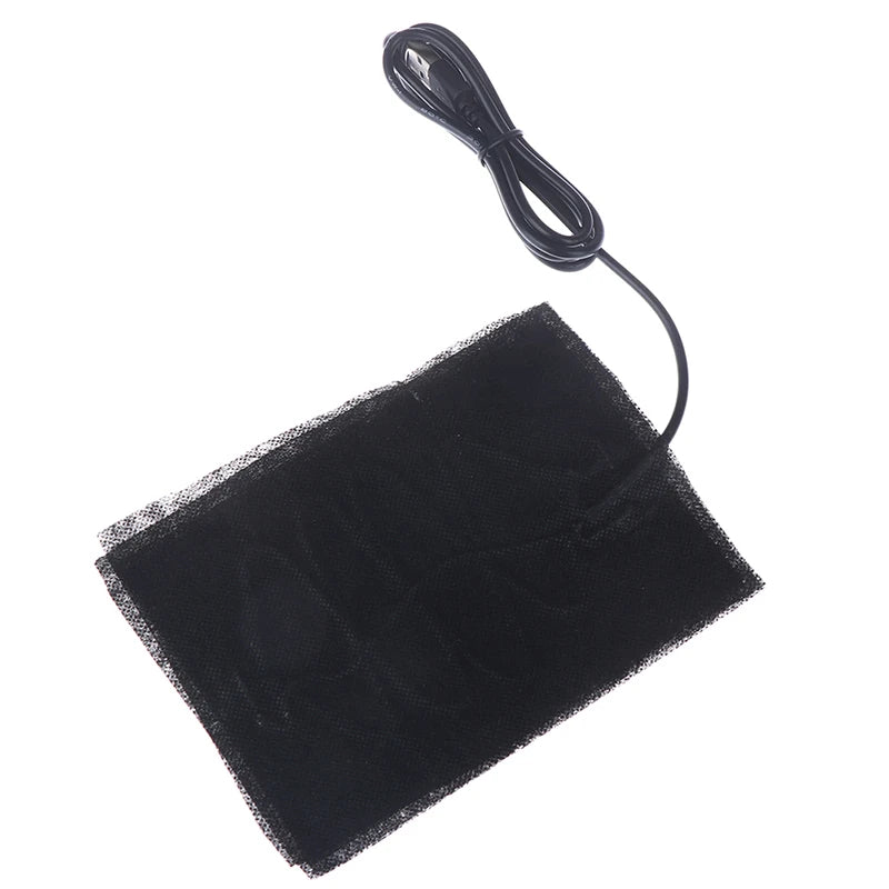 10*15cm USB Carbon Fiber Heating Pad Electric Cloth Heater Sheet With Cable 5V