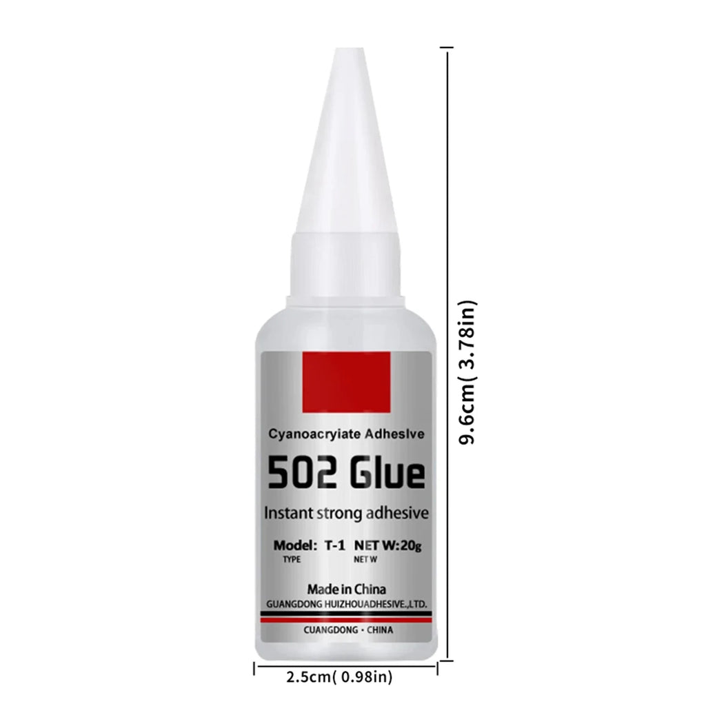 JXVX 1-5pcs 502 Super Glue Instant Quick-drying Cyanoacrylate Adhesive Leather Rubber Wood Metal Strong Bond Liquid Glue Tool