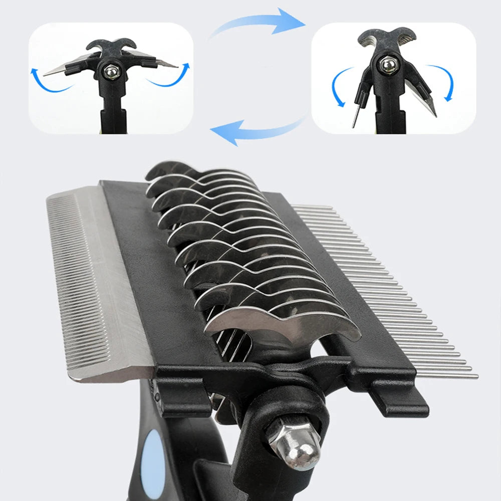 Raymax 3 In 1 Pet Deshedding Brush Dog Hair Remover Pet Fur Knot Cutter Puppy Cat Comb Brushes Dogs Grooming Shedding Supplies