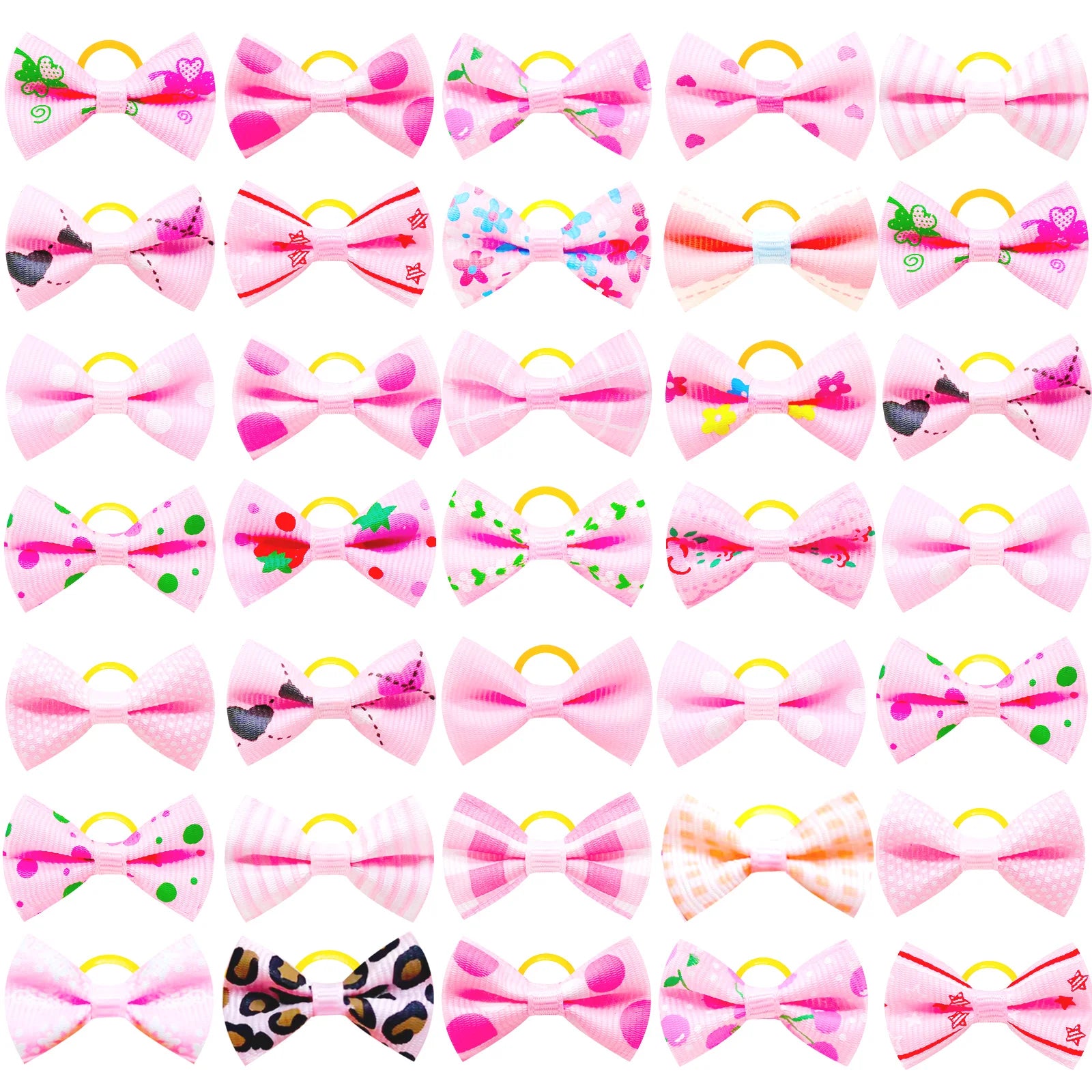 10/20/30PCS Pet Hair Accessories Bows Puppy  Grooming Bows Mix Colours Decorate Hair for Small Dog Hair Rubber Band Dog Supplier