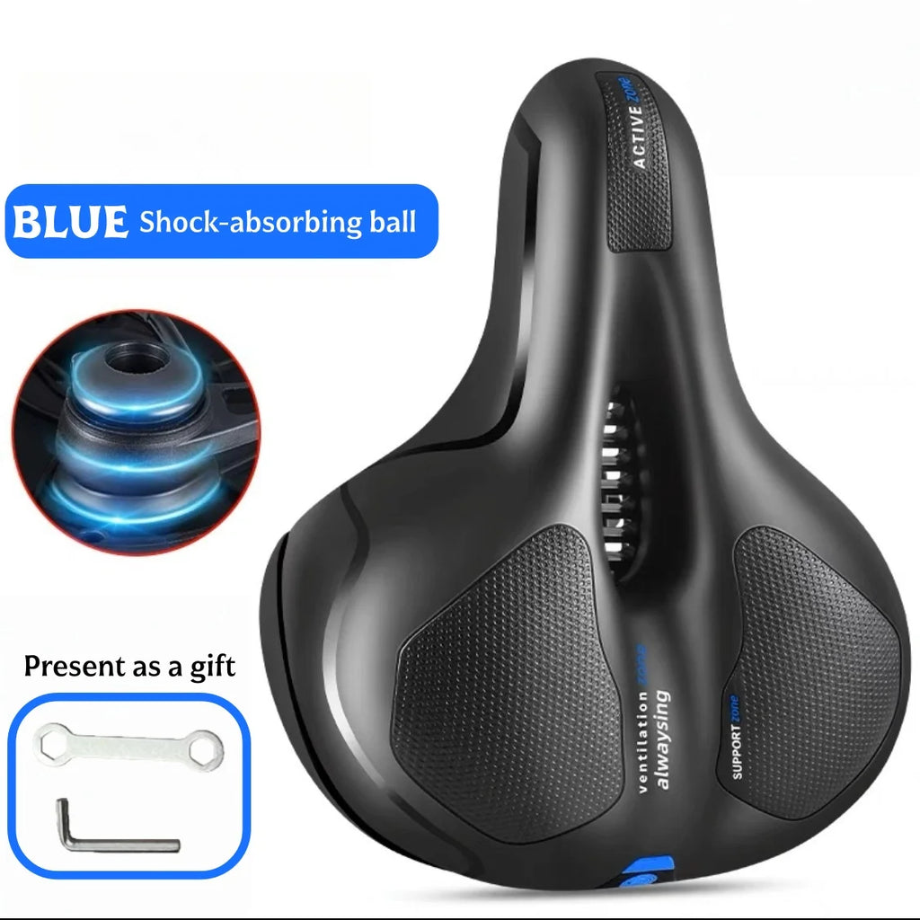 Bicycle seat with shock absorption function, ergonomic and comfortable cushion, suitable for daily cycling and traveling.
