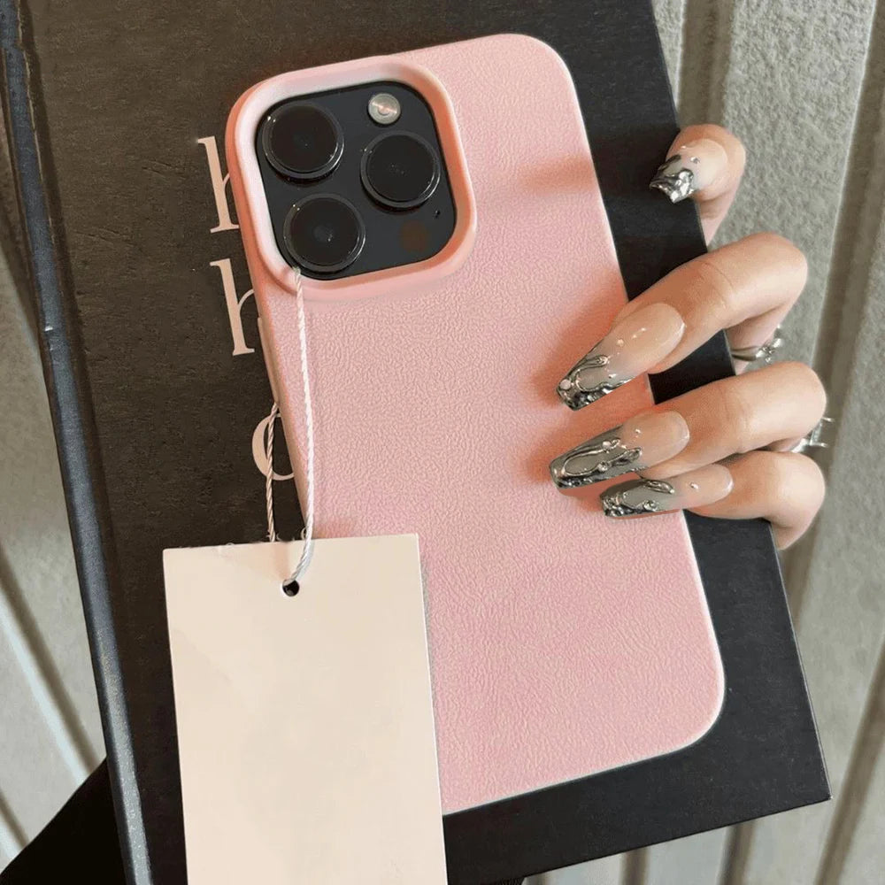 Leather TPU Phone Case For iPhone 17 Pro Max 16 13 11 15 14 Plus 12 17 Air 17Promax 16promax Shockproof Soft Funda Cover Coque