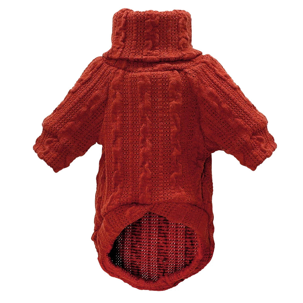 Turtleneck Dog Clothes for Small Dogs Sweater Sweatershirt Unisex Spring Pet Puppy Pajamas Soft Pet Kitten Cat Knitwear 1b17