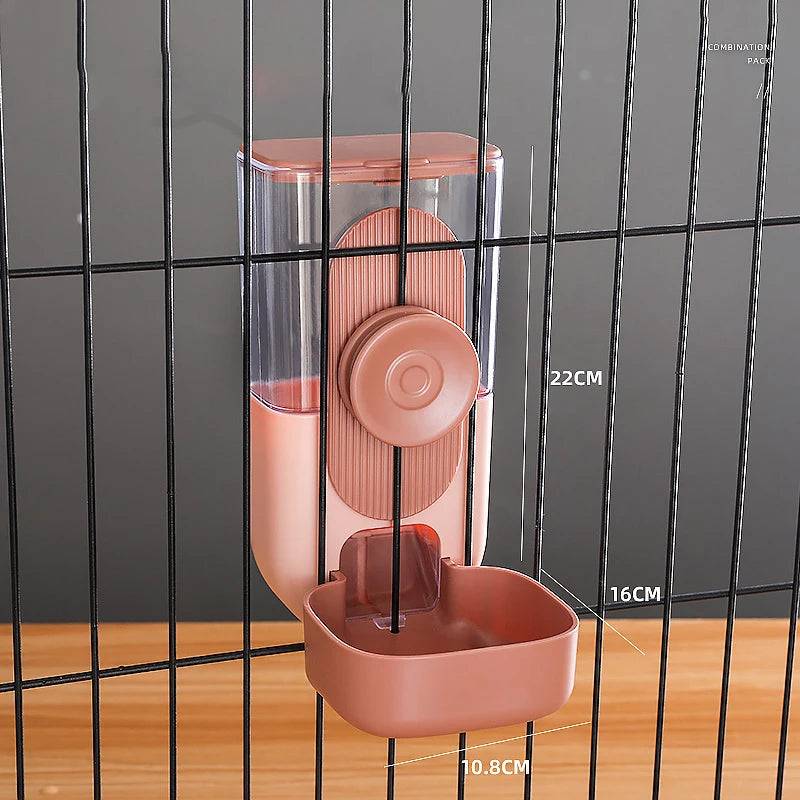 HOOPET Automatic Pet Bowls Cage Hanging Feeder Pet Water Bottle Food Container Dispenser Bowl for Puppy Cat  Pet Feeding Product