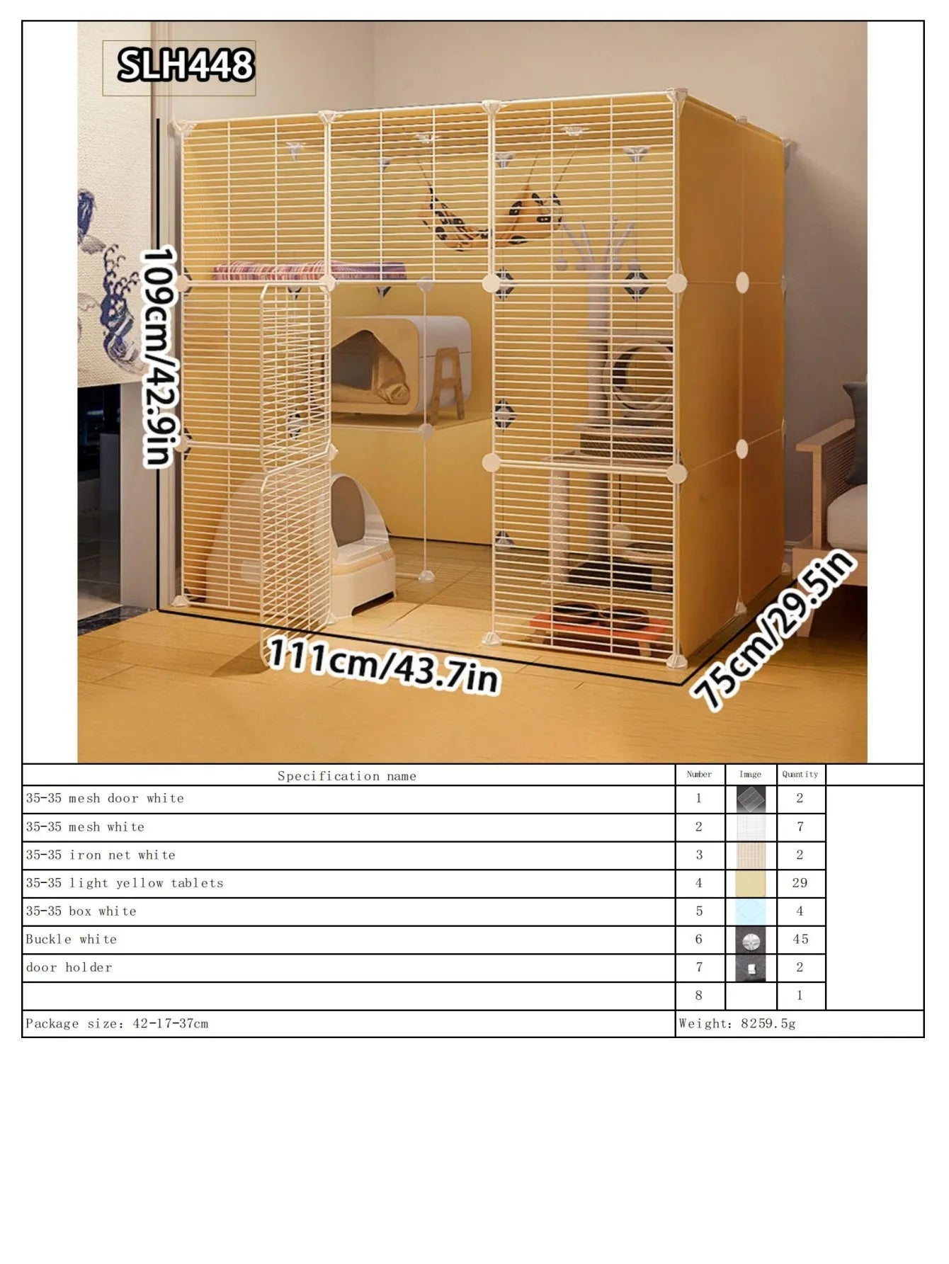 Large Indoor Pet Pet Pet Activities Free Space Big Cat Cage Home Small Pet Villa