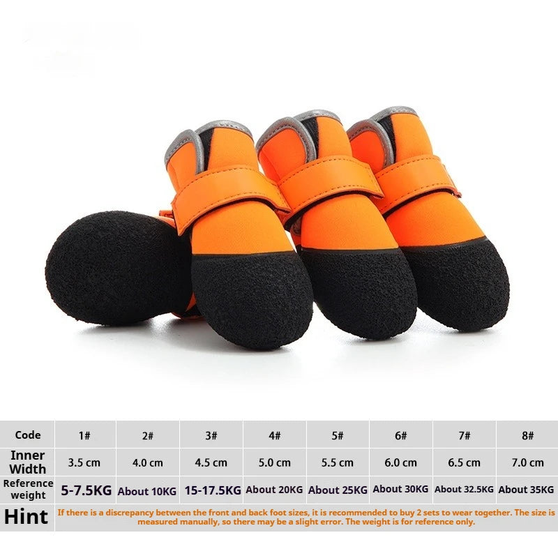 Outdoor Walk Dogs Shoes Waterproof  Durable Breathable Labrador Running
