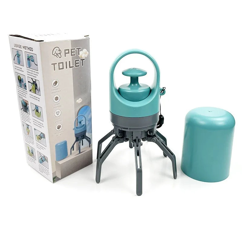Dog Poop Scooper Set Claw Waste Picker with Leash Clip Poop Bag Dispenser LED Light Portable Hygienic Cleanup Tool for Pet Dogs