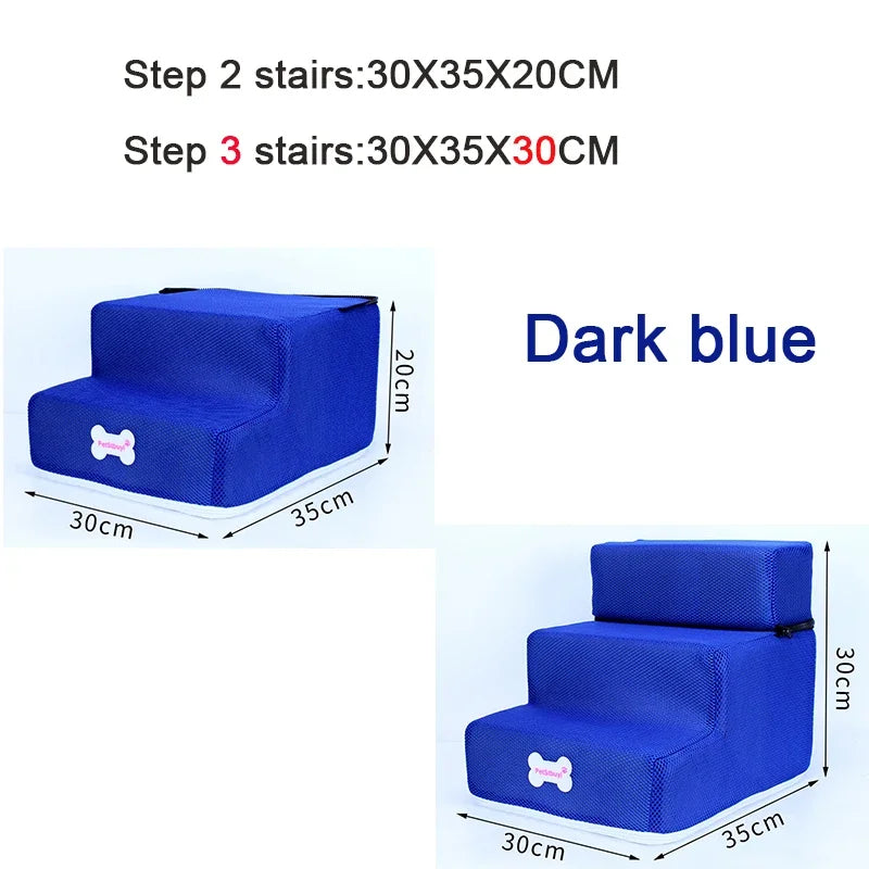 Hot Dog House Dog Stairs Pet 3 Steps Stairs for Small Dog Cat Pet Ramp Ladder Anti-slip