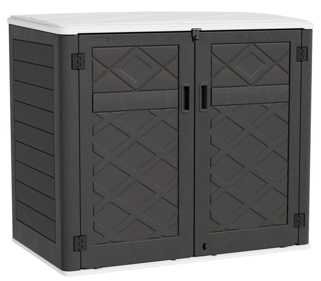 Outdoor Storage Shed,57 Cu.ft Vertical Outdoor Storage Cabinet Waterproof, Outdoor Resin Tool Shed for Patio, Customized