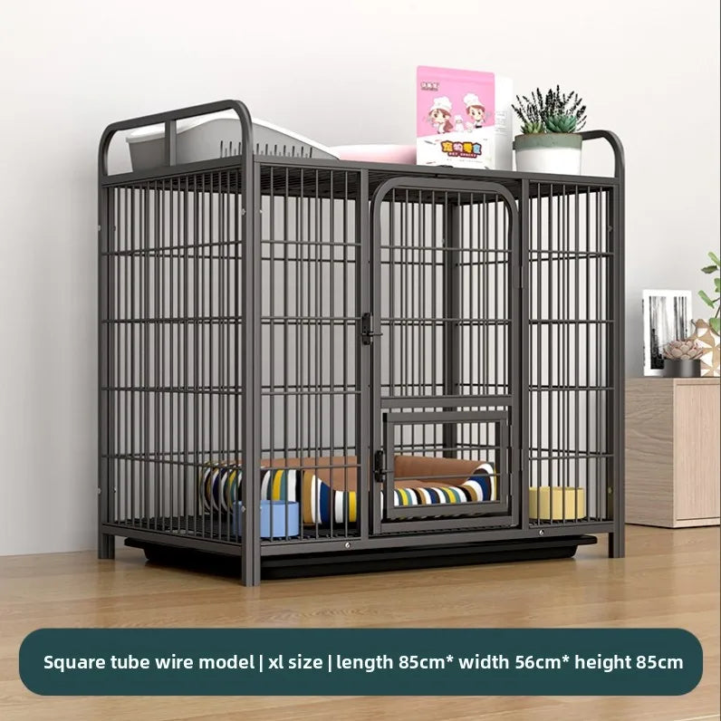 Indoor Dog Cage Large Medium Dog House with Toilet Golden Retriever Samoyed Border Collie Labr Retriever Pet Cage Fence