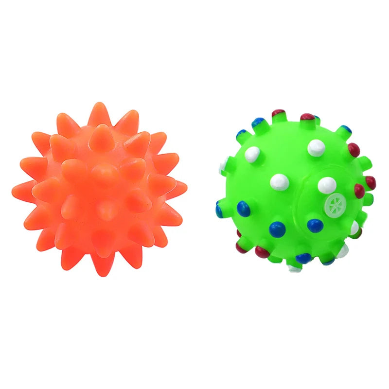 Diameter 6cm Pet Dog Ball Toys with Squeak for Small Dogs French Bulldog Chihuahua Bite Resistant Puppy Chew Toys Pet Supplies