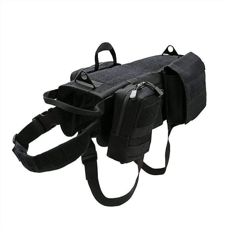 Tactical Vest Dog Clothing Large Dog Pet Chest Harness Vest Style Vest Detachable Outdoor Portable Comfortable Neck Protection