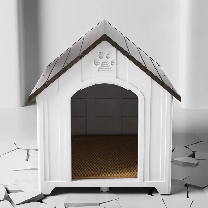 Dog House Outdoor Dogs Kennel Waterproof and Sun-proof Dogs Cage Solid Pet Supplies