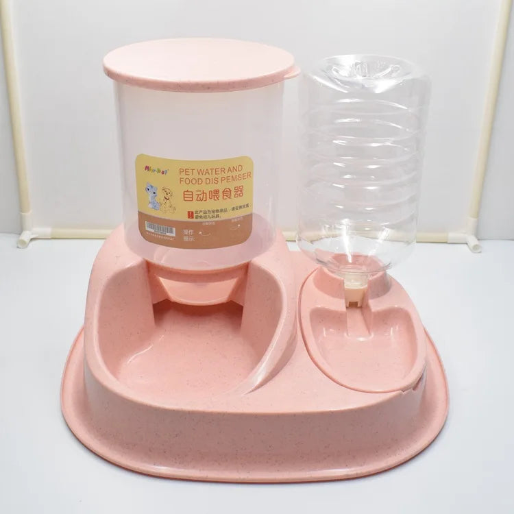 Pet Cat Automatic Feeder Drinking Water Large Capacity Water Dispenser Dry Wet Separation Food Container Pet Supplies