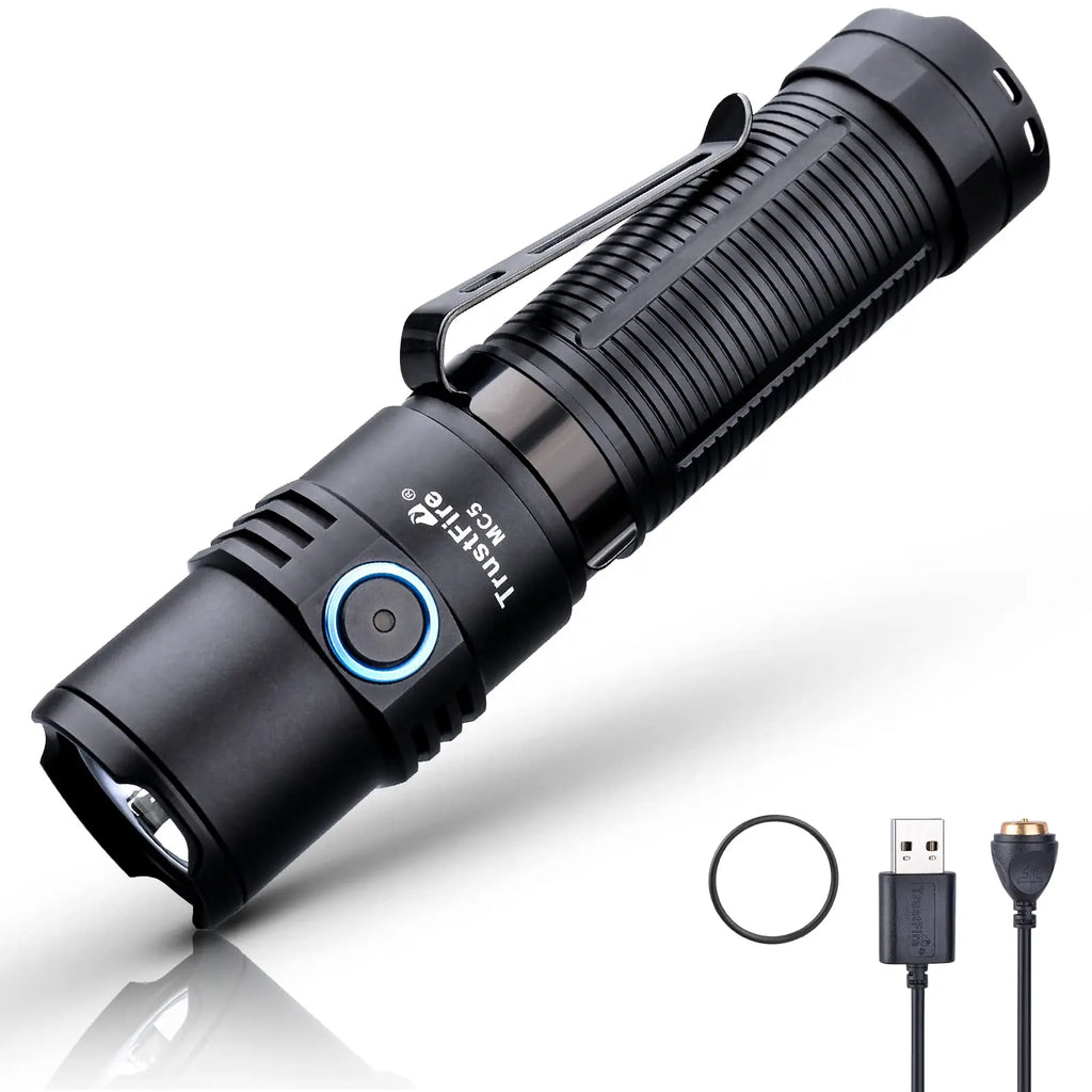 Trustfire MC5  3300Lumen  Lamp 21700 Battery Torchs with and Power Indicator