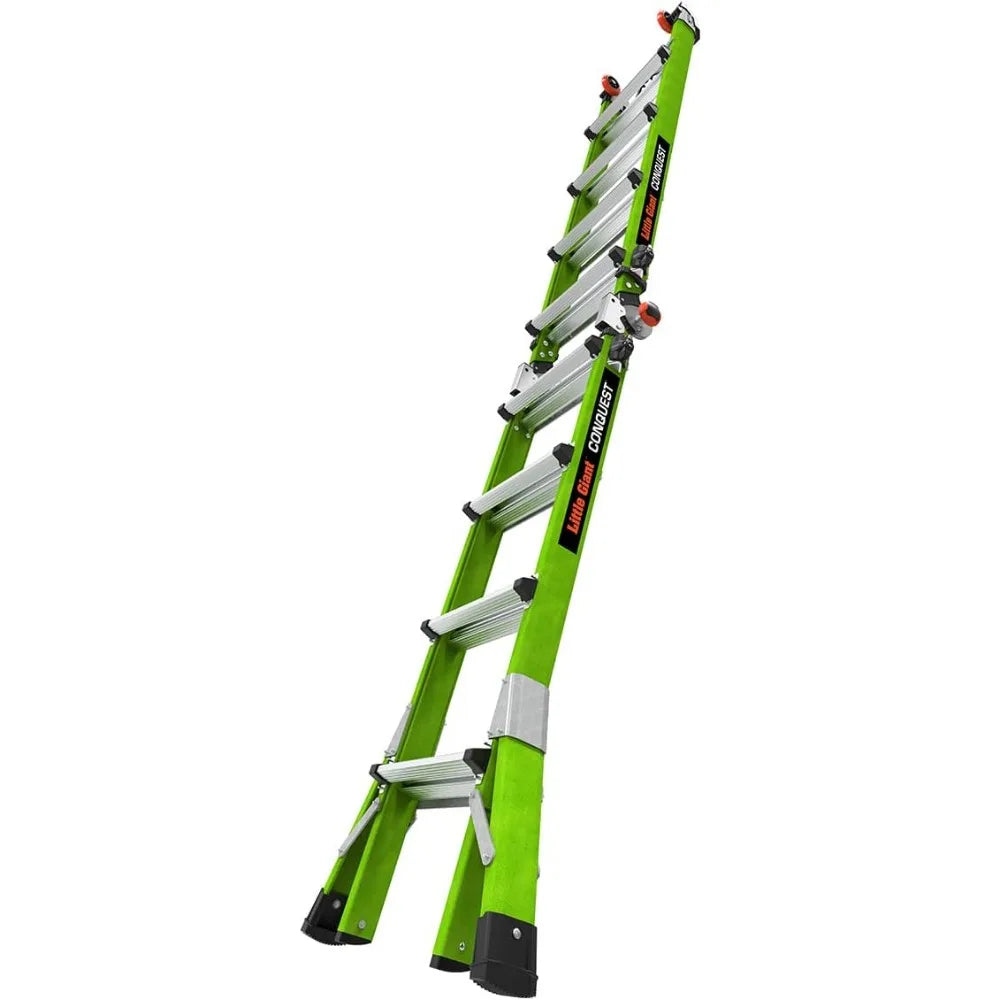 Ladder Systems Conquest 2.0, M17, 17ft, Multi-Position Ladder, Fiberglass, Type 1A, 300 lbs Weight Rating, (17117-001)