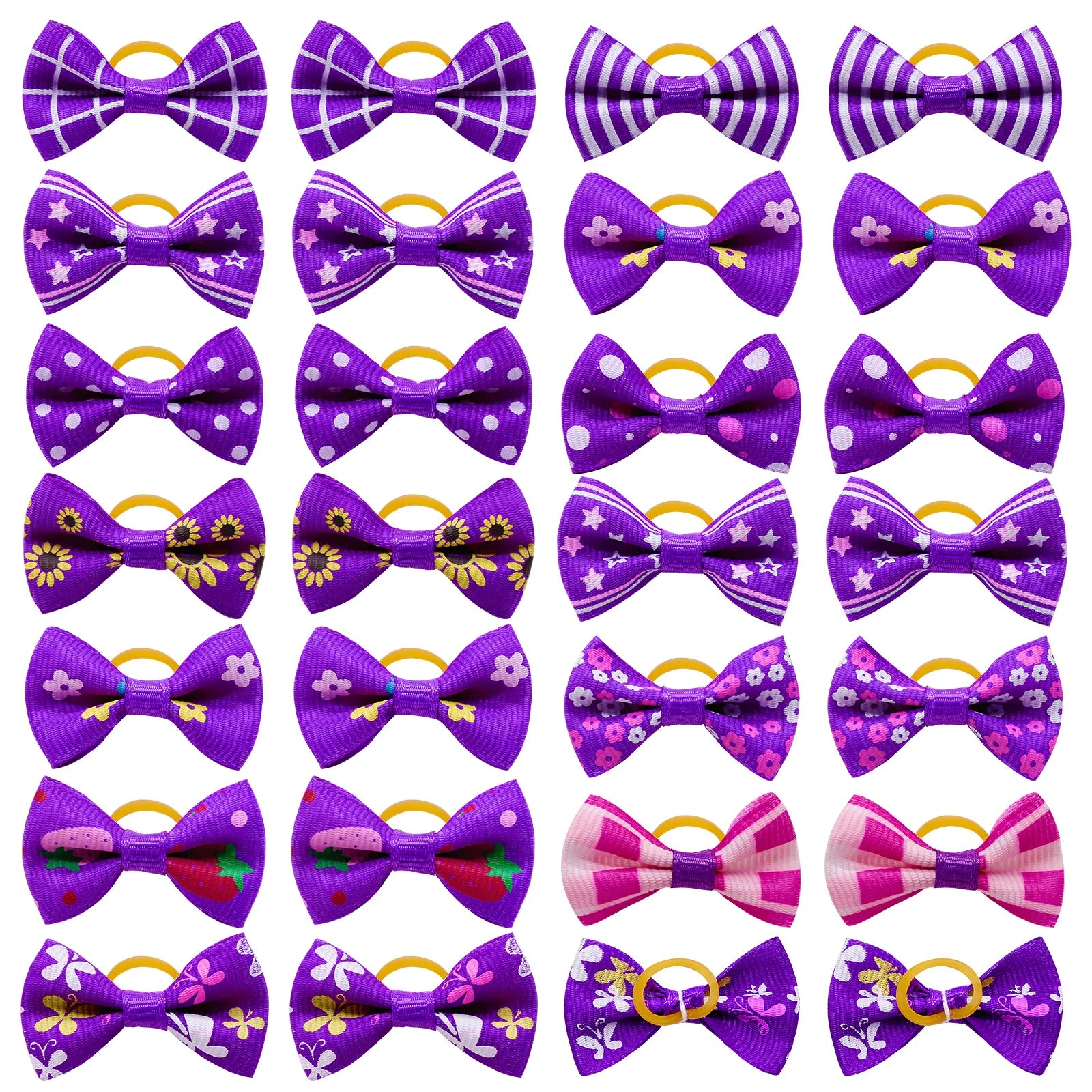 10/20/30PCS Pet Hair Accessories Bows Puppy  Grooming Bows Mix Colours Decorate Hair for Small Dog Hair Rubber Band Dog Supplier