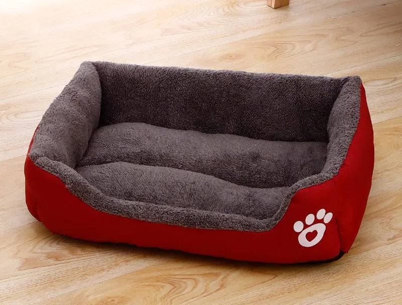 Pet Large Dog Bed Warm House Candy-colored Square Nest