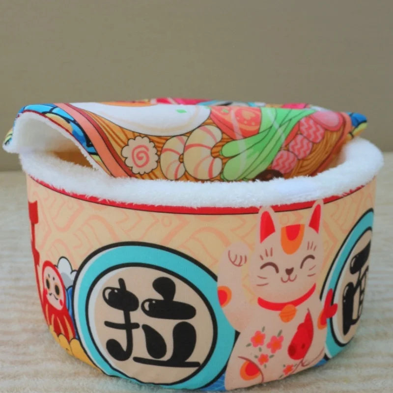 Pet Dog Cat House Kennel Super Large Instant Noodle Warm Dog Cat Nest Beds Cushion Cup Cozy Nest