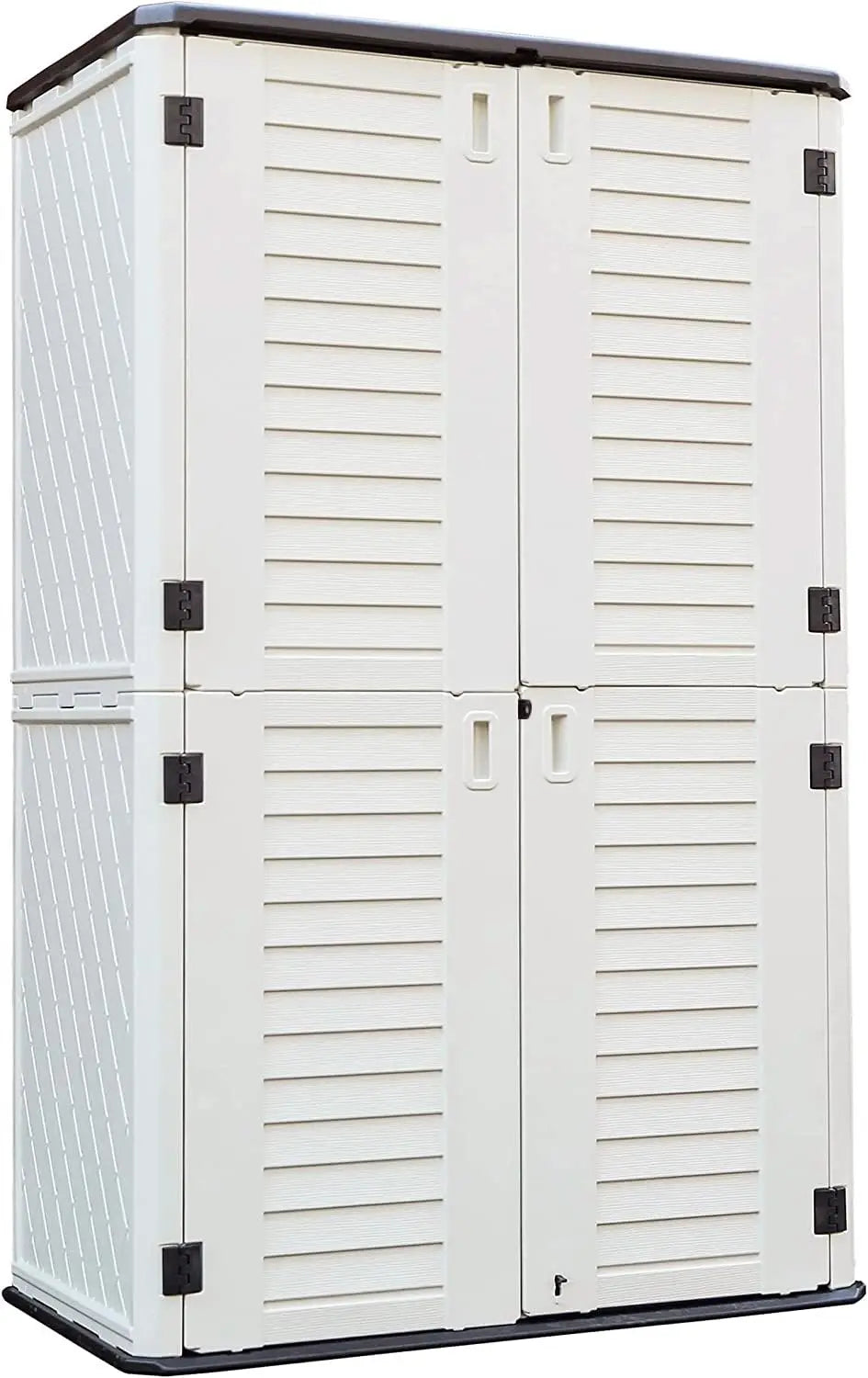 Outdoor Storage Shed,57 Cu.ft Vertical Outdoor Storage Cabinet Waterproof, Outdoor Resin Tool Shed for Patio, Customized