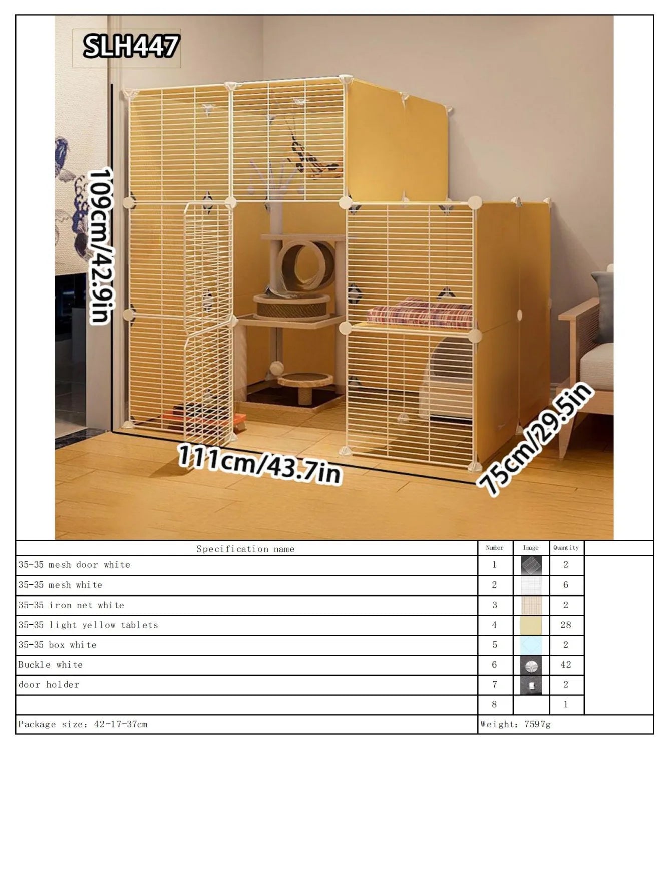 Large Indoor Pet Pet Pet Activities Free Space Big Cat Cage Home Small Pet Villa