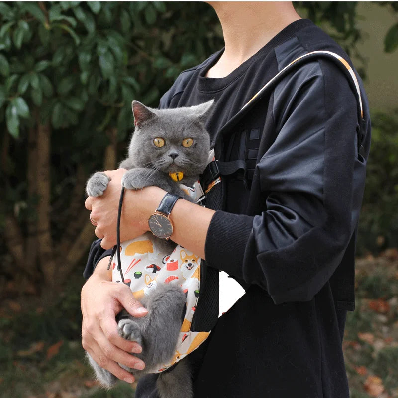 Travel Cat Carrier Bag for Small Dogs Breathable Shoulder Puppy Bags Pets Products