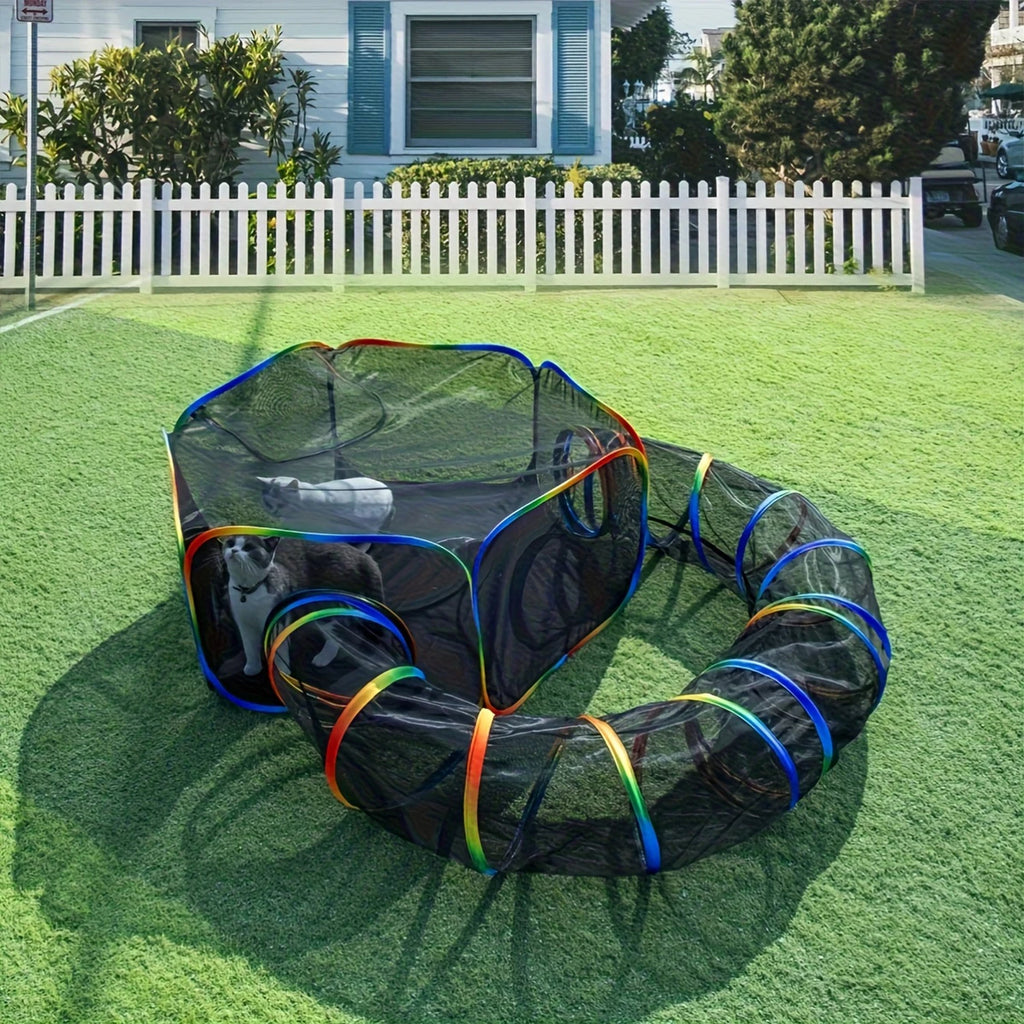 Cat Enclosure Portable Tents and Round Tunnel Playpen Pet Supplies Tunnels Playground Indoor Cats Rabbit Guinea Pig Accessories
