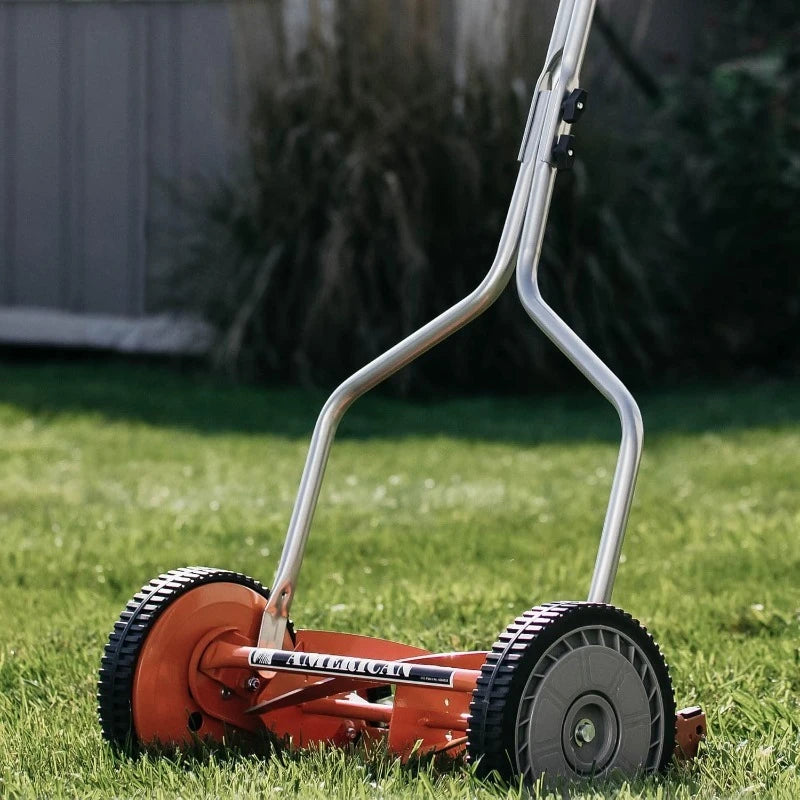 NEW PRODUCT EXPLOSION 1204-14 14-Inch 4-Blade Push Reel Lawn Mower, Red