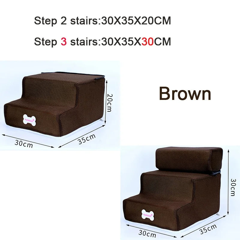Hot Dog House Dog Stairs Pet 3 Steps Stairs for Small Dog Cat Pet Ramp Ladder Anti-slip