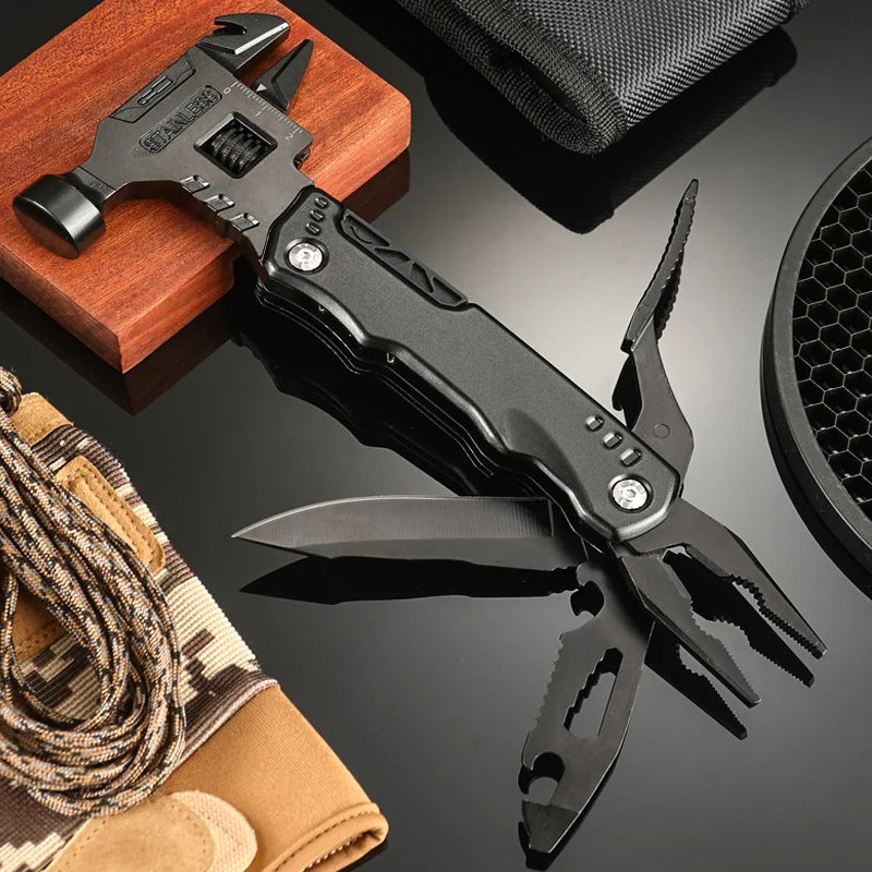 Multifunctional Pliers Multitool Claw Hammer Stainless Steel Tool With Nylon Sheath For Outdoor Survival Camping Hunting Hiking