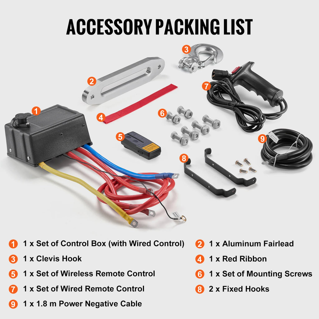 SucceBuy 13500lbs Electric Winch Car Truck Winch with 80ft Synthetic Rope Wireless & Wired Remote Control for Towing Off-Road