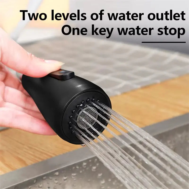 Stainless steel kitchen faucet single hole pull out spout kitchen sink mixer faucet flow spray head 360 swivel cleaning faucet