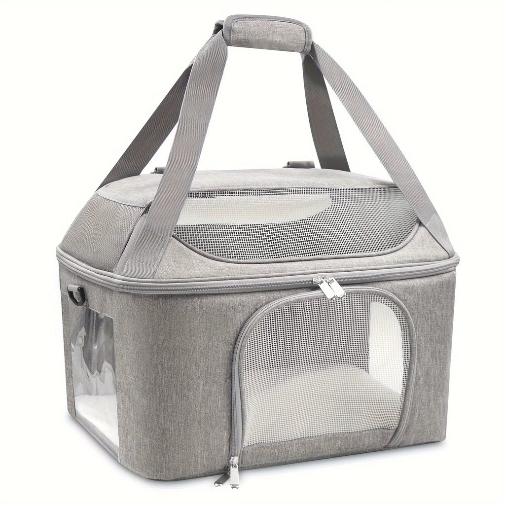 Dog Backpack Breathable Pet Portable Foldable Carrier Bag Travel Airline Approved Transport Bag For Small Dogs And Cats Outgoing
