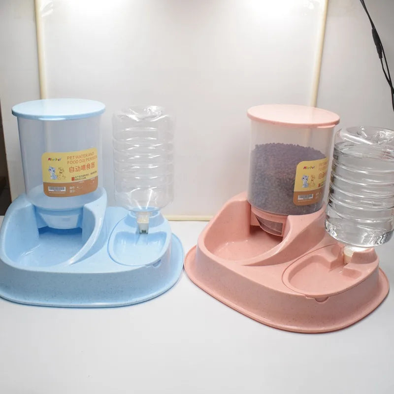 Pet Cat Automatic Feeder Drinking Water Large Capacity Water Dispenser Dry Wet Separation Food Container Pet Supplies