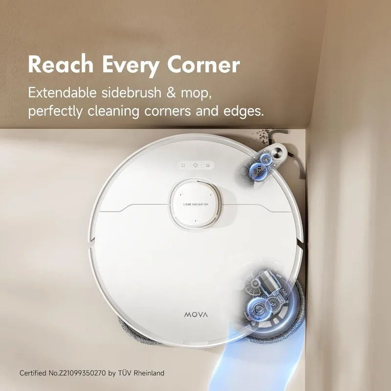 P10 Pro Ultra Robot Vacuum And Mop 13,000Pa Suction, 140°F Hot Water Auto Mop Washing & Drying, Dual Spinning Extenable Mop