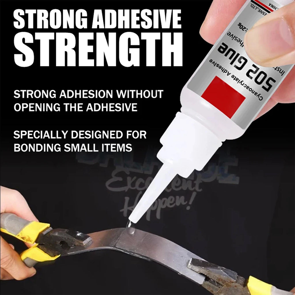 JXVX 1-5pcs 502 Super Glue Instant Quick-drying Cyanoacrylate Adhesive Leather Rubber Wood Metal Strong Bond Liquid Glue Tool