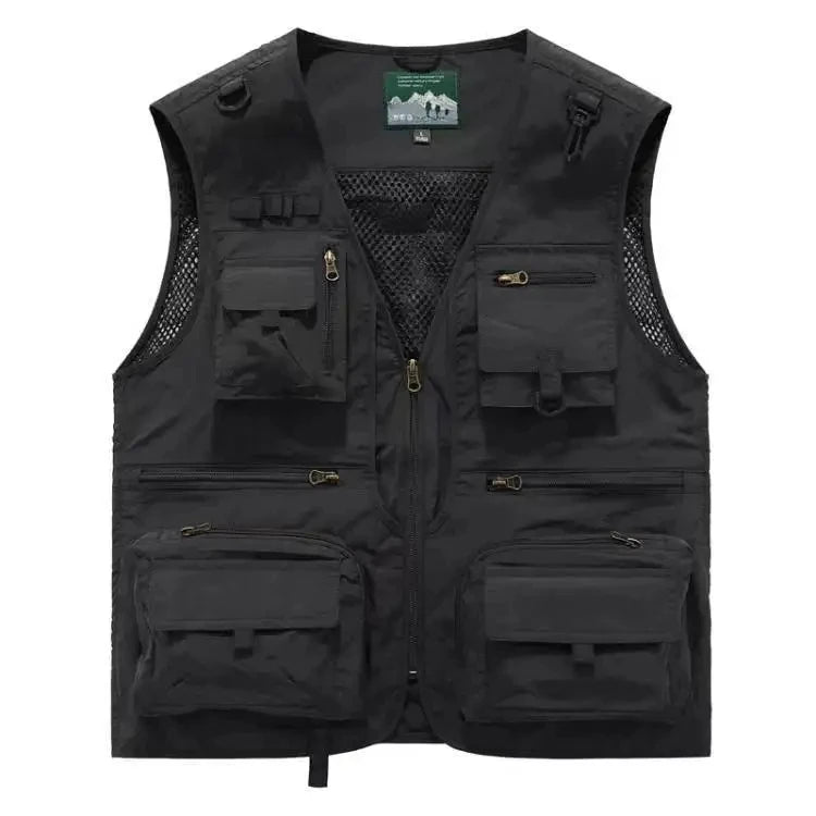 2025 New Outdoor Leisure Vest Men's New Multi-Pocket Breathable Outdoor Sports Coat High-Quality Design Leisure Vest Men