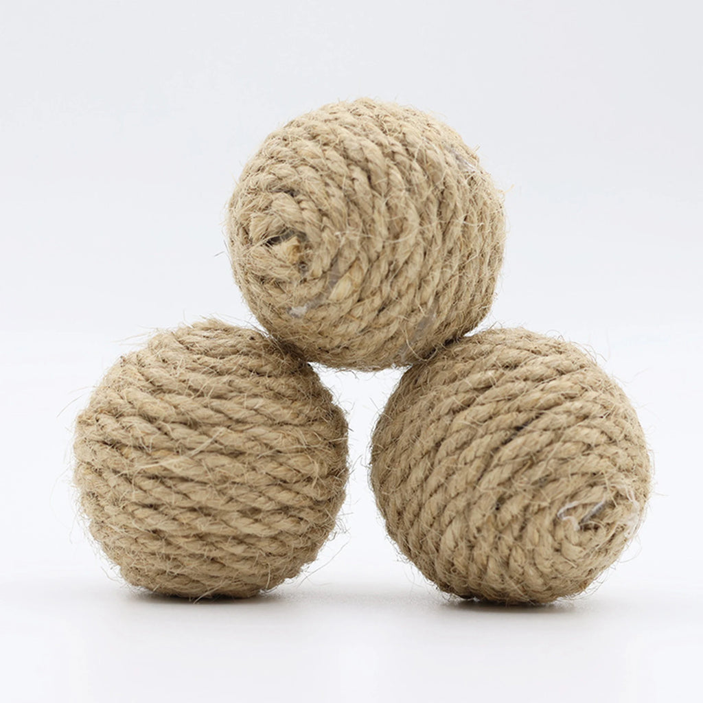1 Pc Pet Cat Hemp Rope Ball Rolling Interactive Hand-woven Cat Scratching