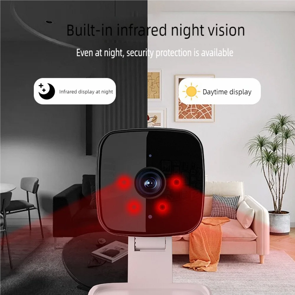 1080P WiFi Window Camera Full Color Night Vision Two-Way Audio Through Window Indoor Home Security Baby Monitor Camera