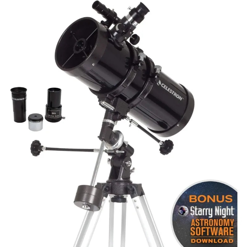 PowerSeeker 127EQ Telescope with Bonus Smartphone Adapter – Manual German Equatorial Telescope for Beginners - Best